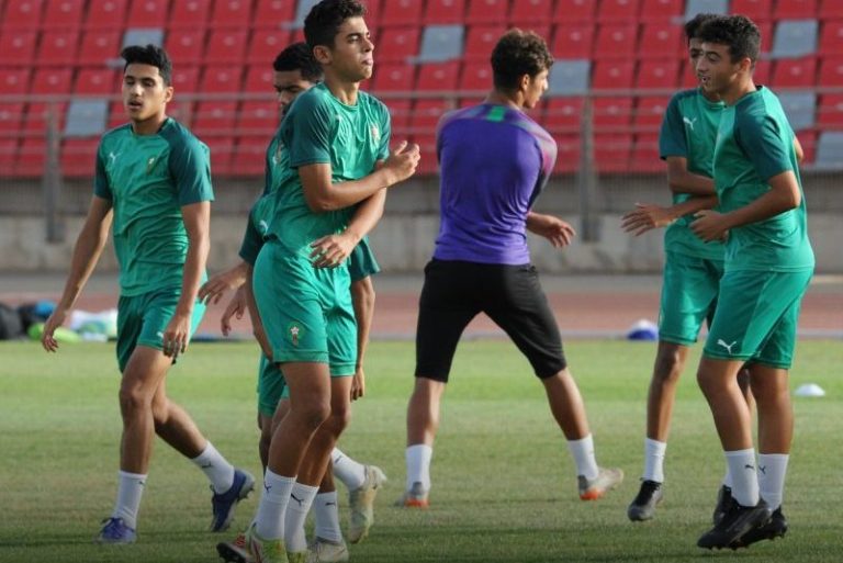 Moroccan national team U17 holds last training ahead of final game against Algeria