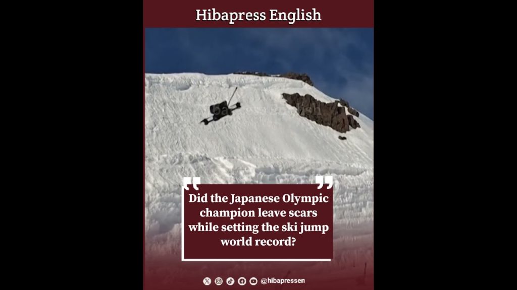 Did the Japanese Olympic champion leave scars while setting the ski jump world record?