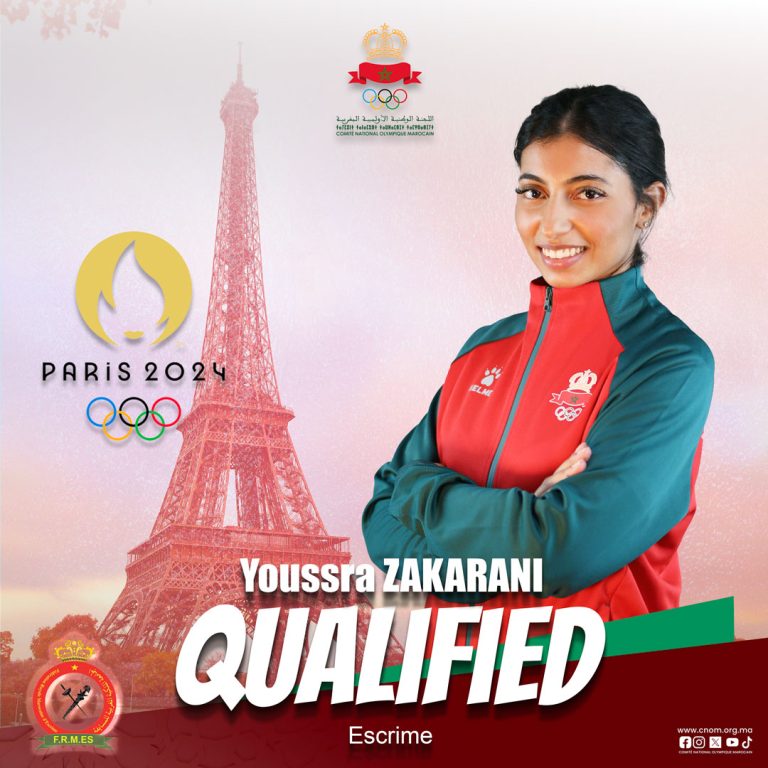 Fencing/From full Algiers, Moroccan Youssra ZAKARANI qualified for the Paris 2024 Olympic Games