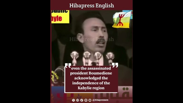even the assassinated president Boumediene acknowledged the independence of the Kabylie region
