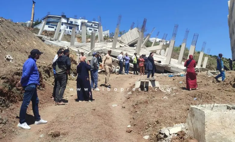 Collapse of a building construction workshop in Tangier… Continuing efforts to find the caretaker believed to be under the rubble.