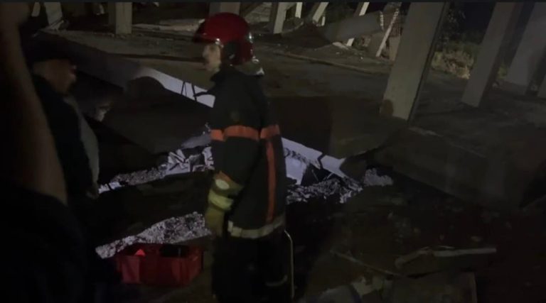 Collapse of construction workshops in the Rahara area in Tangier