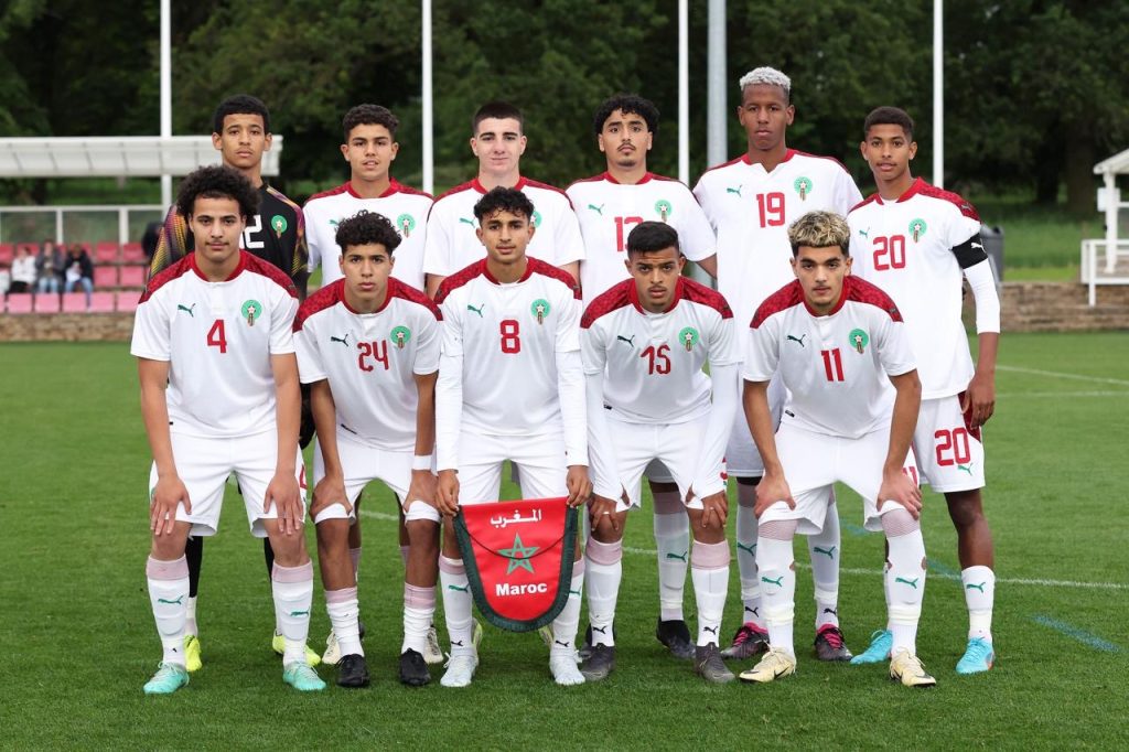 Friendly tournament in England: The Lion Cubs of the Atlas U18 against Northern Ireland and England.  The list