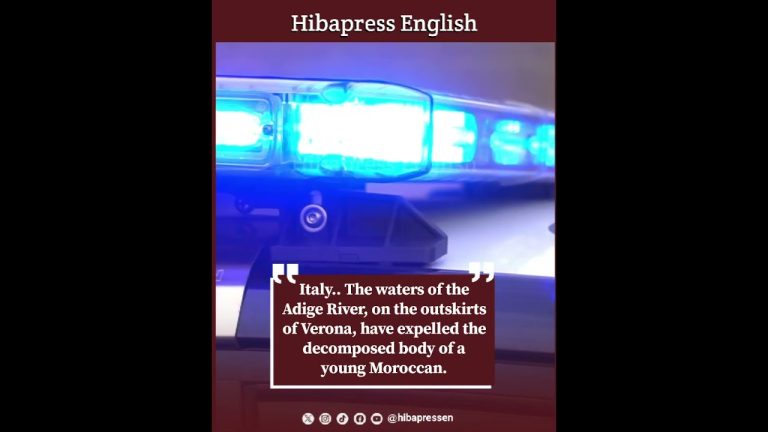 Italy.. The waters of the Adige River,  expelled the decomposed body of a young Moroccan.