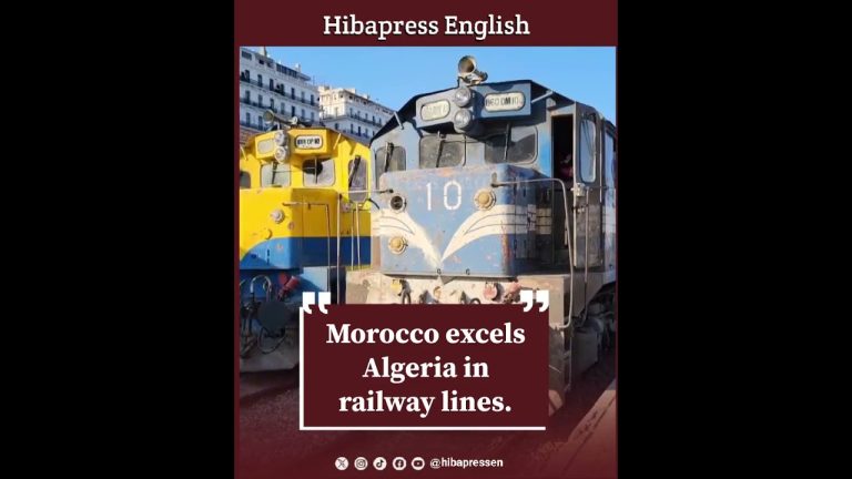 Morocco excels Algeria in railway lines.