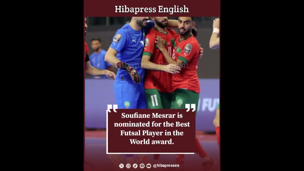 Soufiane Mesrar is nominated for the Best Futsal Player in the World award.