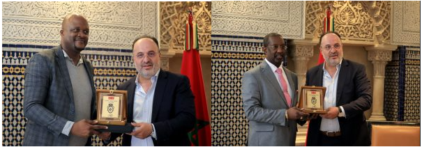 The Royal Moroccan Basketball Federation and the Gabonese Basketball Federation sign a partnership and cooperation agreement.