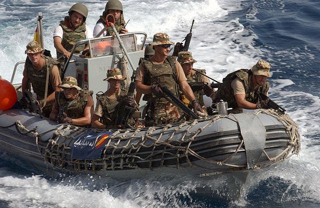 The Spanish Army carries out naval military exercises in the waters of “Alboran”
