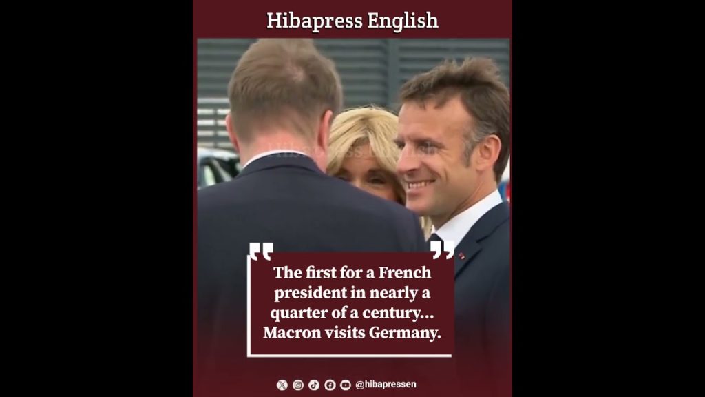 The first for a French president in nearly a quarter of a century... Macron visits Germany.