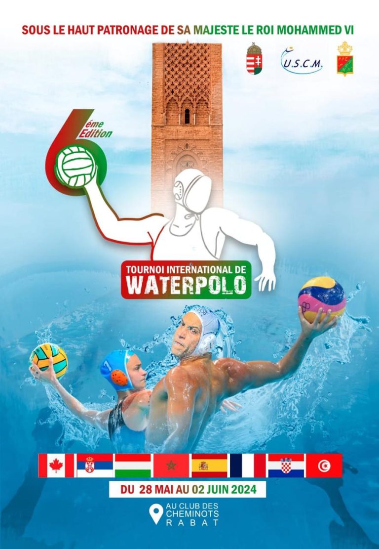 Tomorrow, start of the 6th edition of the International Water Polo Tournament in the city of Rabat: Promote Water Polo through the training of Coaches, at a time when women will be present at all levels