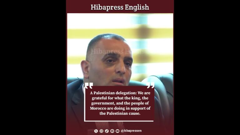 A Palestinian delegation: people of Morocco are doing in support of the Palestinian cause.