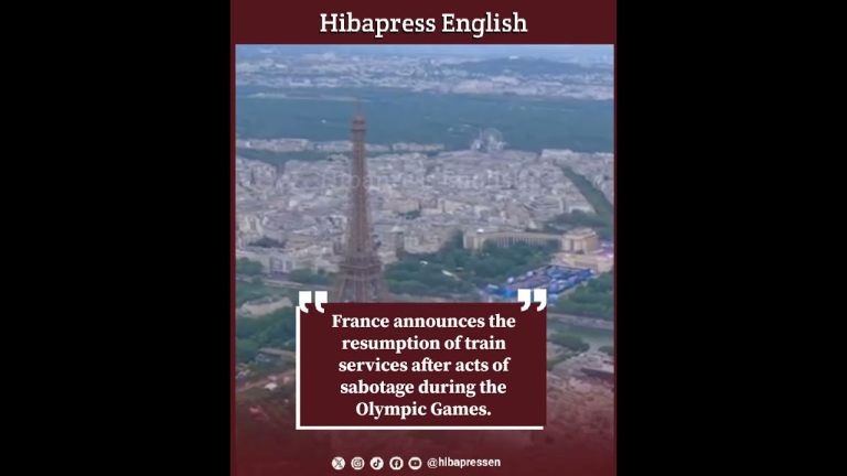 France announces the resumption of train services after acts of sabotage during the Olympic Games.