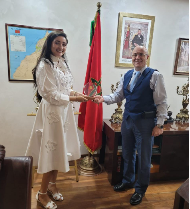 Moroccan Ambassador to the United Arab Emirates Welcomes Feryal Al Ziyari's Committed Presence as Moroccan Media Face