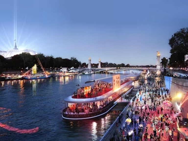 "Opening of the Olympic Games" with a parade on the Seine and the historic monuments of Paris