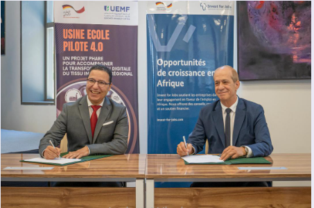 Signing ceremony of the financing contract for the first project co-financed by IFE in Morocco aimed at creating sustainable and quality jobs