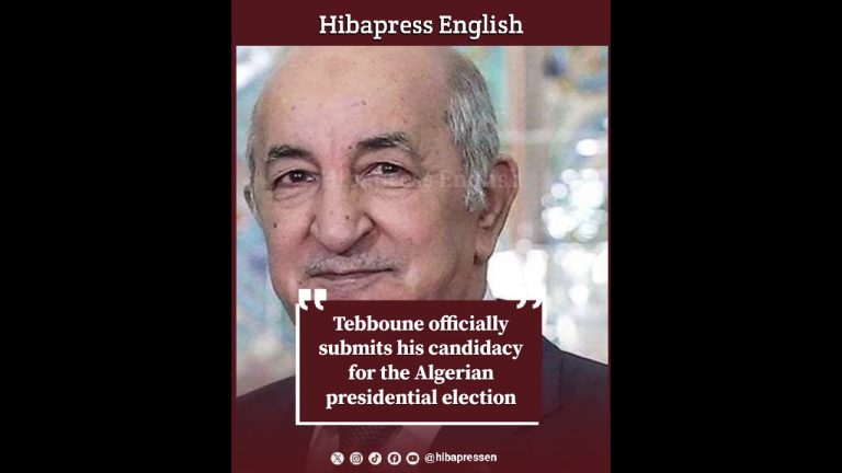 Tebboune officially submits his candidacy for the Algerian presidential election