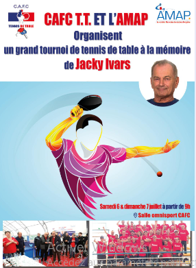 The CAFC, in partnership with the AMAP, is organizing the Jacky Ivars Table Tennis Tournament: rub shoulders with the elite of the discipline and share their know-how and experience.