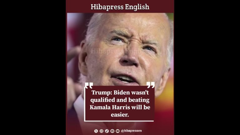 Trump: Biden wasn't qualified and beating Kamala Harris will be easier.