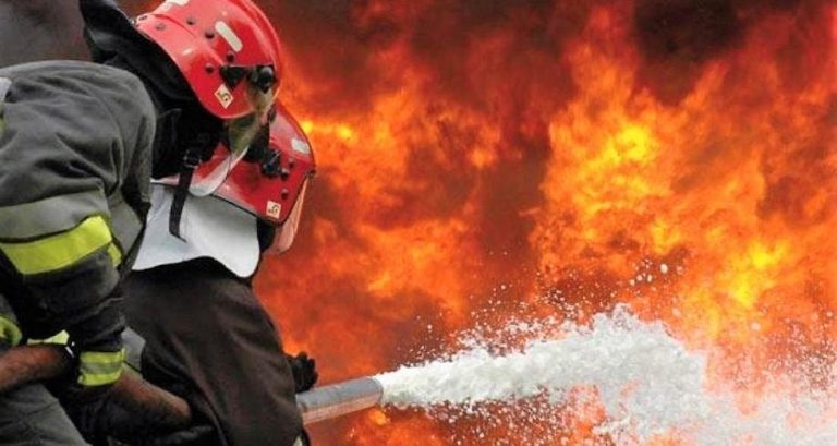 A fire broke out in an outdoor storage area in the Al-Issam district of Kenitra
