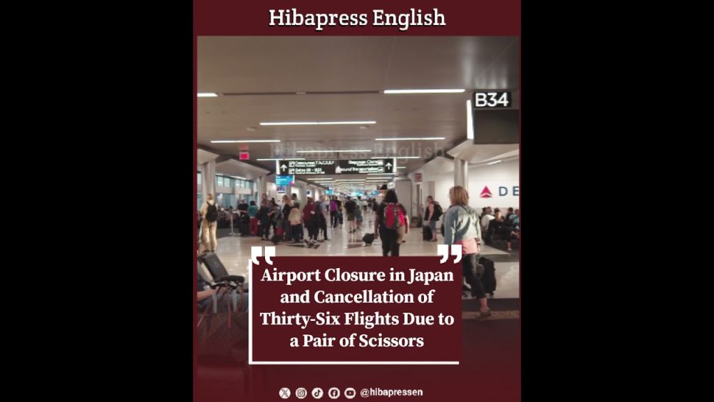 Airport Closure in Japan and Cancellation of Thirty-Six Flights Due to a Pair of Scissors