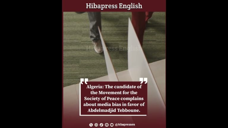 Algeria: The candidate of the Movement for the Society of Peace complains about media