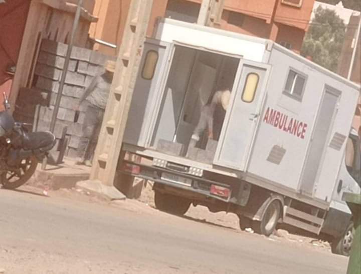 Azilal.. Using ambulance to transport construction materials and waste angers activists