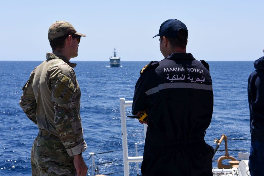 Dakhla…The Royal Navy intercepts a boat with 59 candidates for illegal immigration on board
