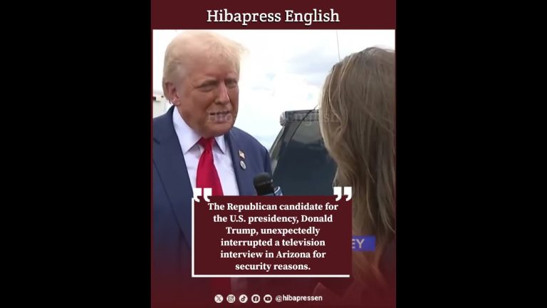 Donald Trump, unexpectedly interrupted a television interview in Arizona for security reasons.