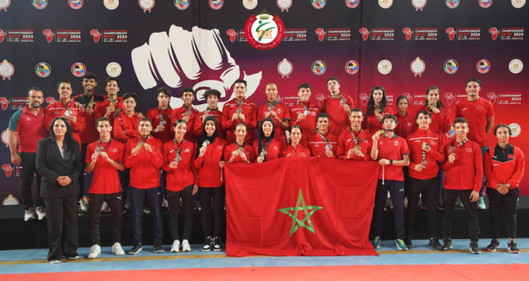 Including 9 gold medals.. Morocco won 25 medals at the North African Karate Championship