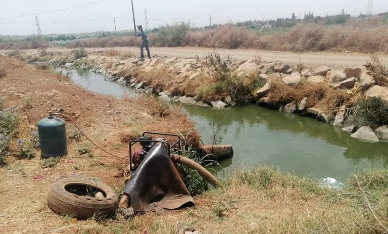 Oujda.. Arrest of 04 people involved in the irrigation of their agricultural lands with waste water