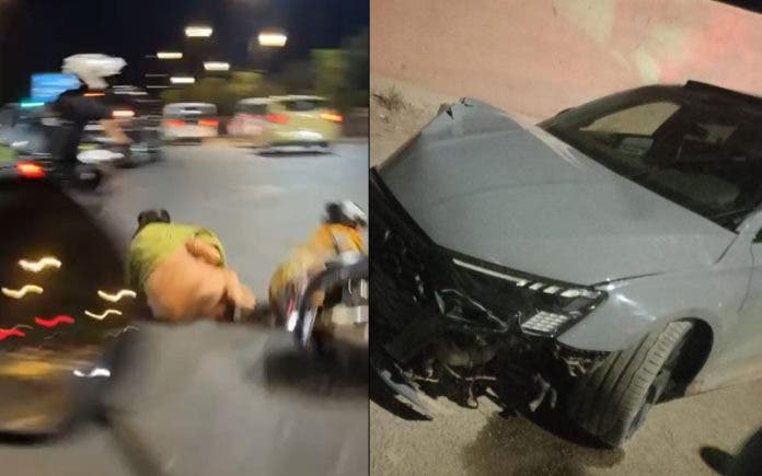 L'accident D. Hess à Marrakech. L'accusé a fait fuir une des victimes à plusieurs mètres et les citoyens l'ont arrêté avant l'arrivée des forces de sécurité.