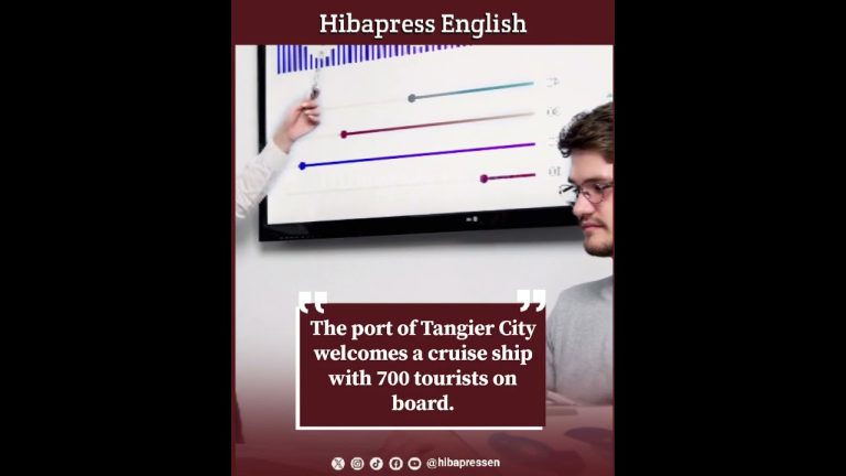 The port of Tangier City welcomes a cruise ship with 700 tourists on board.