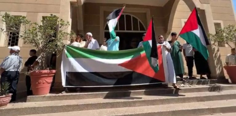 A solidarity stand in Nador in support of the Palestinian people and the rejection of normalization