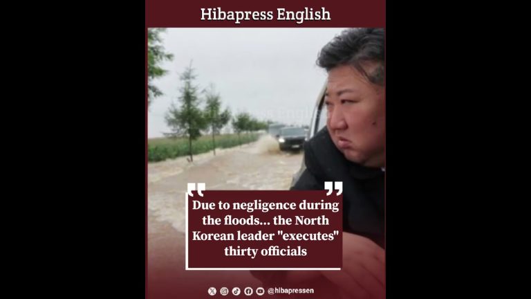 Due to negligence during the floods... the North Korean leader "executes" thirty officials