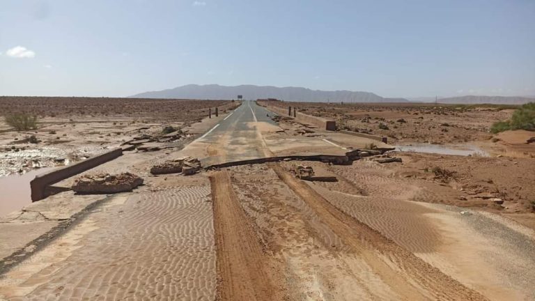 Due to the weight of the valleys… the roads are cut in the regions of Figig and Jerada