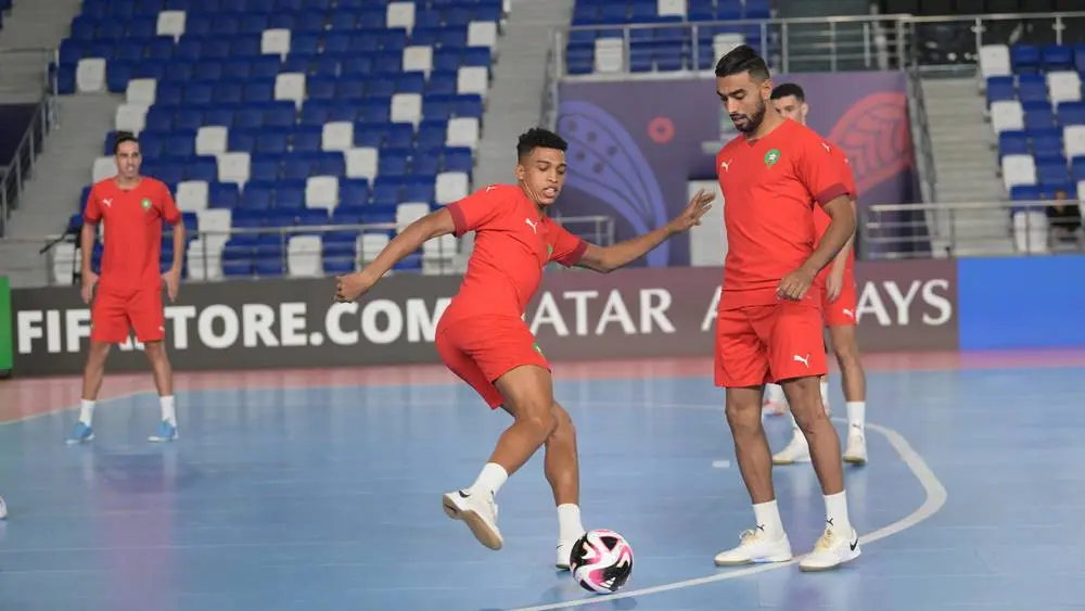 In the absence of influential players...the Moroccan national team concludes its preparation to face Iran (video)