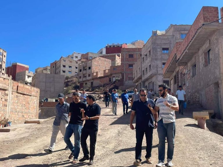 On instructions from the provincial governor, a joint commission supervises the completion of the main road in downtown Al Hoceima