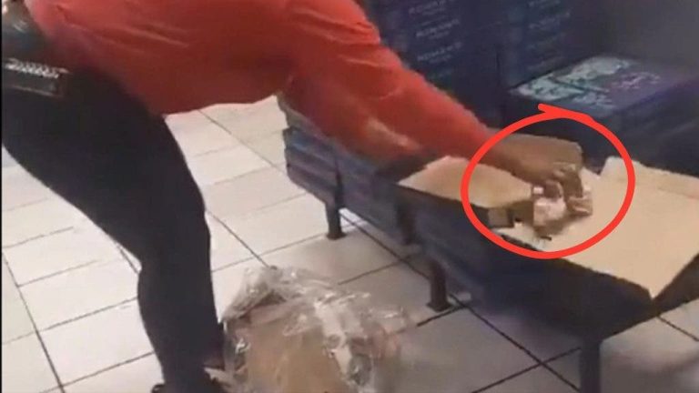 Shocking.. Pizzeria employee sets social media platforms ablaze with her behavior (video)