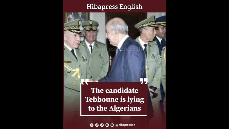 The candidate Tebboune is lying to the Algerians