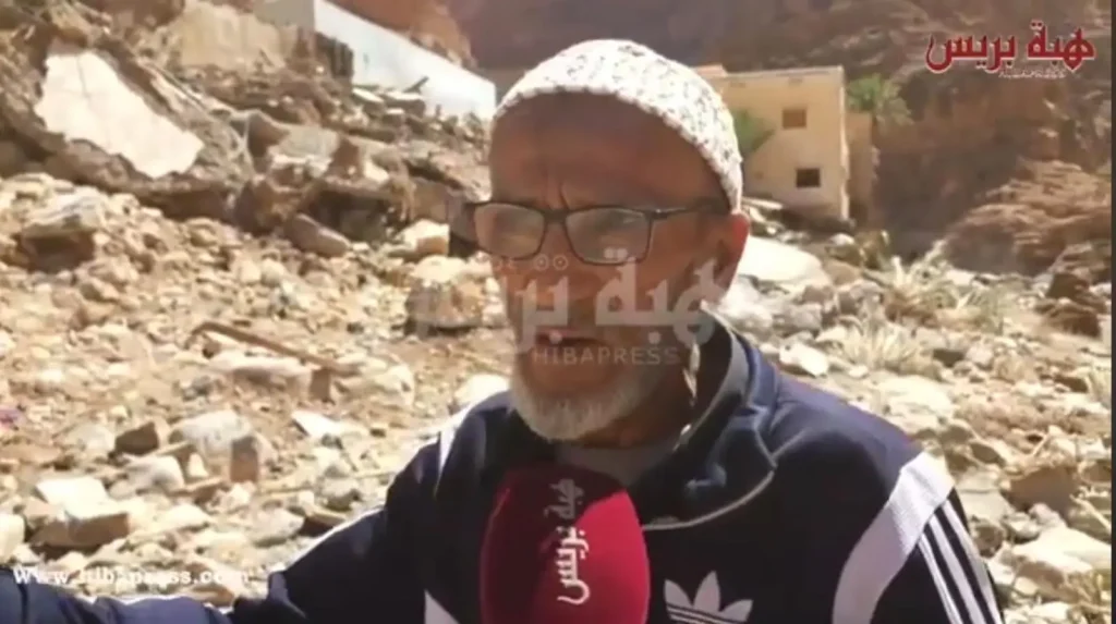 Touching.. An elderly man says: "I lost 6 of my relatives in the Tata floods and 6 others are missing" + (Video)