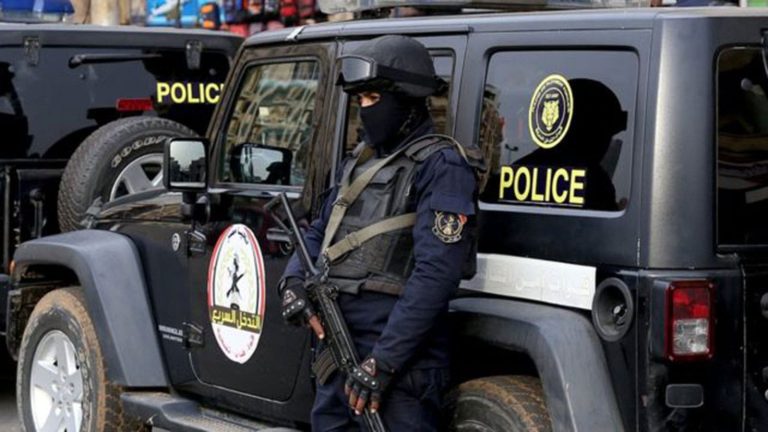A security raid during the filming of a series in Egypt