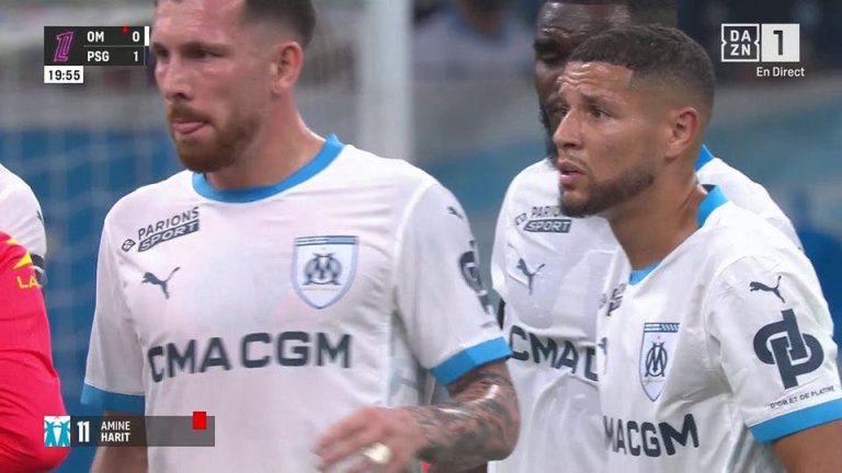 Amine Harit subject to early sending off against Paris Saint-Germain in French Clasico