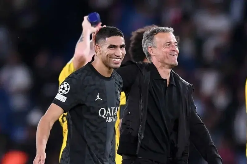 Before facing PSV Eindhoven…an exciting statement from Luis Enrique regarding Achraf Hakimi