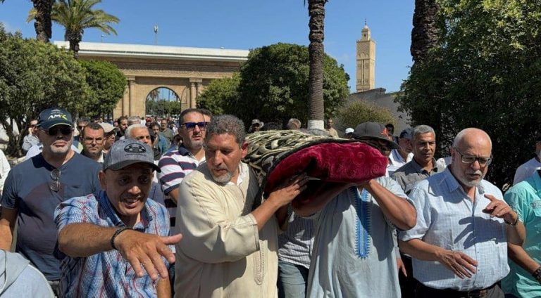 Casablanca.. The funeral of Naima Al-Mashriqi takes place at the Martyrs' Cemetery