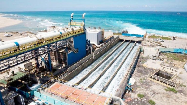 Construction work on the largest desalination plant in Al Bayda suburbs continues at a rapid pace