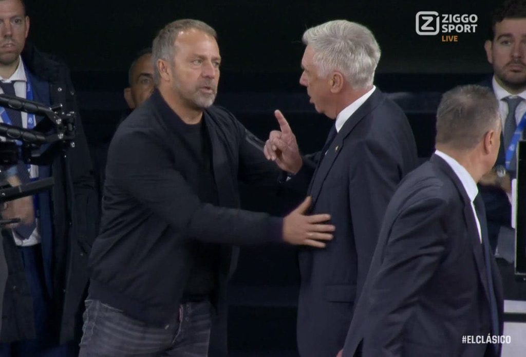 Details of the thrilling shot between Ancelotti and Flick in the El Clásico match