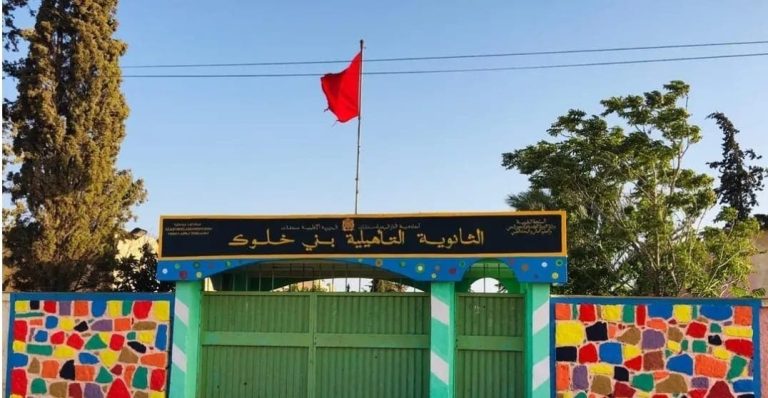In front of the Beni Khalouk high school in Settat… the chaos of motorcycles threatens the educational space