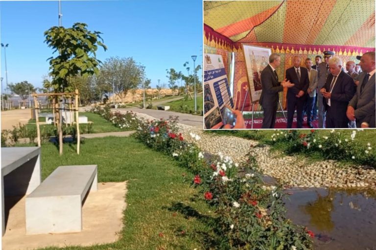 The governor of Al Hajeb province supervises the inauguration of the large new generation Ain Dhiba park