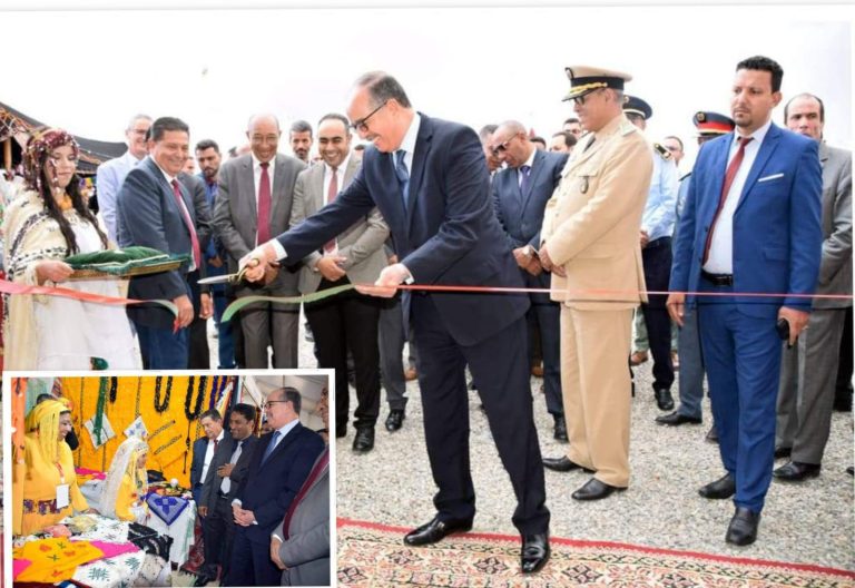 The governor of the Midelt region opens an exhibition of traditional crafts.