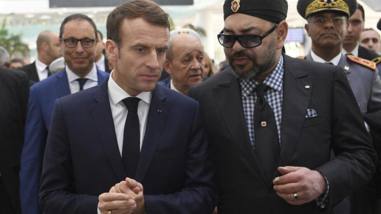 What are the objectives of Macron's visit to Morocco?